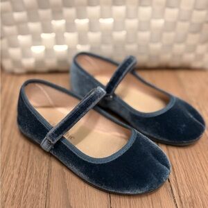 Chic Navy Velvet Kids Dress Shoes